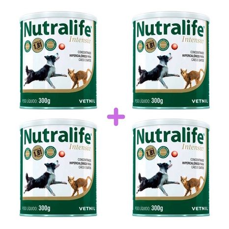 4 Nutralife Intensiv Suplemento 300g - Vetnil em Oferta na Shopee