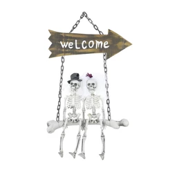 Enfeite de Porta Casal de Caveiras Halloween - Cromus