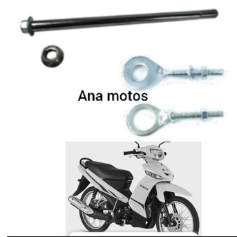 Eixo roda traseira Crypton 115 + 2 esticador corrente transmissão