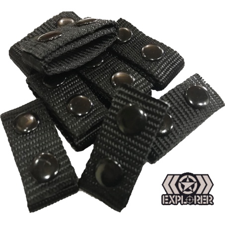 Kit 10 Presilha Nylon Preta ou Niquelado para Cinturão PMESP profissional.