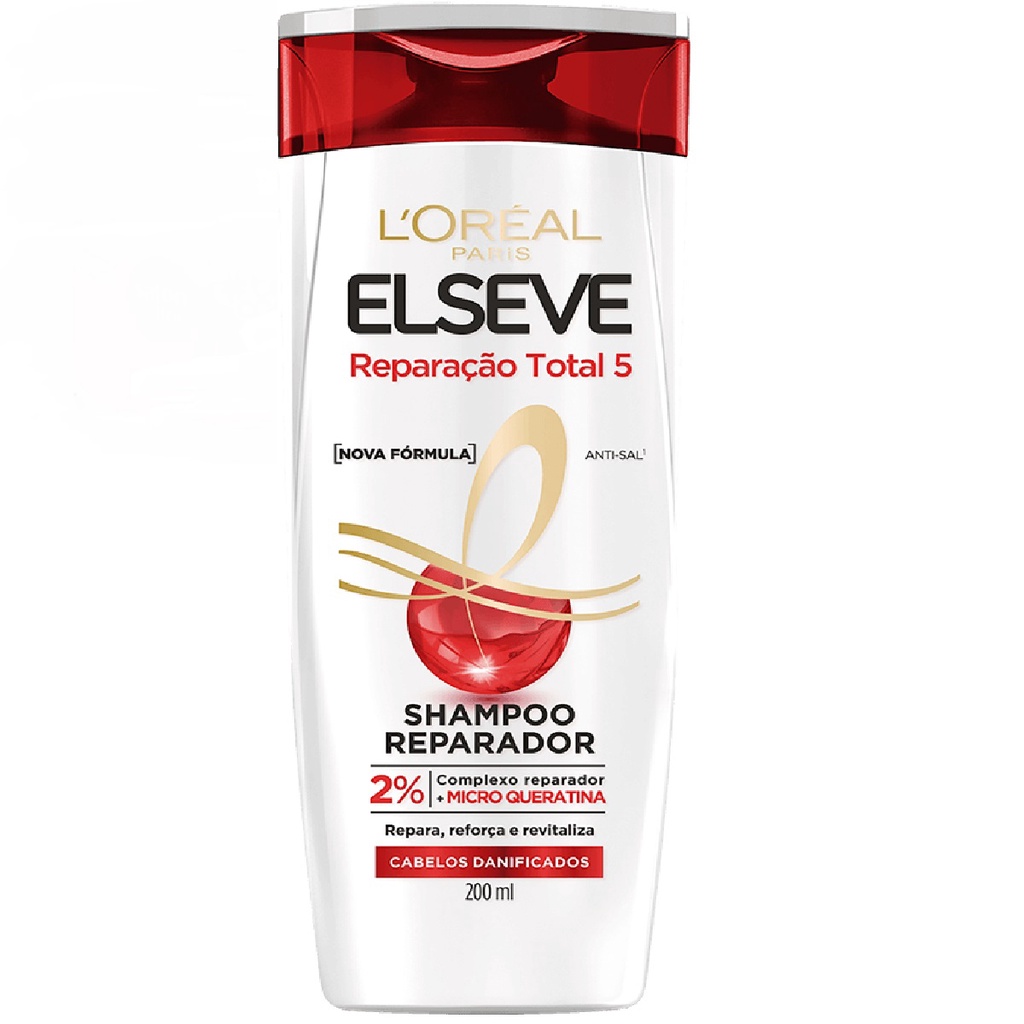 Shampoo Elseve Reparação Total 5 Reparador Loreal Paris 200ml