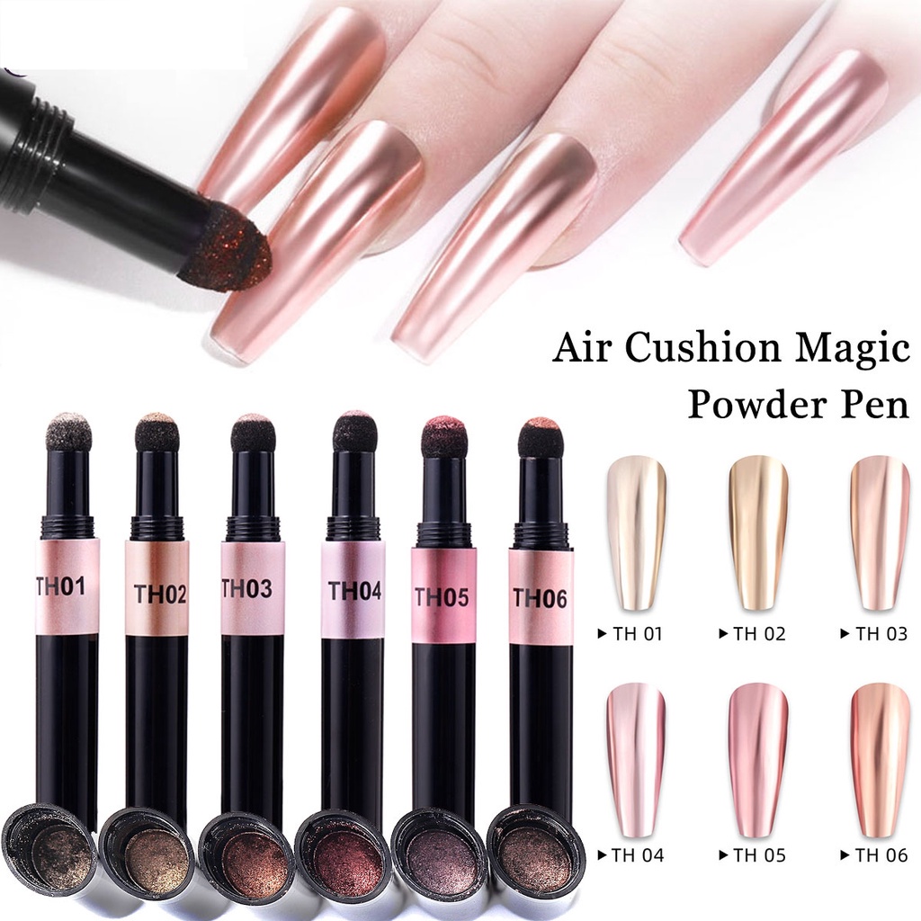 KIT 3 Canetas Pó Cromado Luxury Powder PRATA / DOURADA