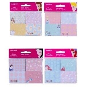 Bloco Adesivo Disney Princesas 38mm x 50mm 4 blocos 200 fls - Maxprint