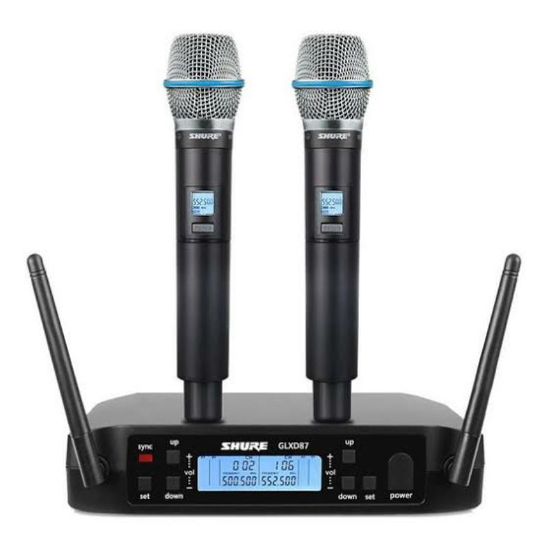 microfone shure glxd 4 duplo profissional beta 87a sistema digital Metal UHF