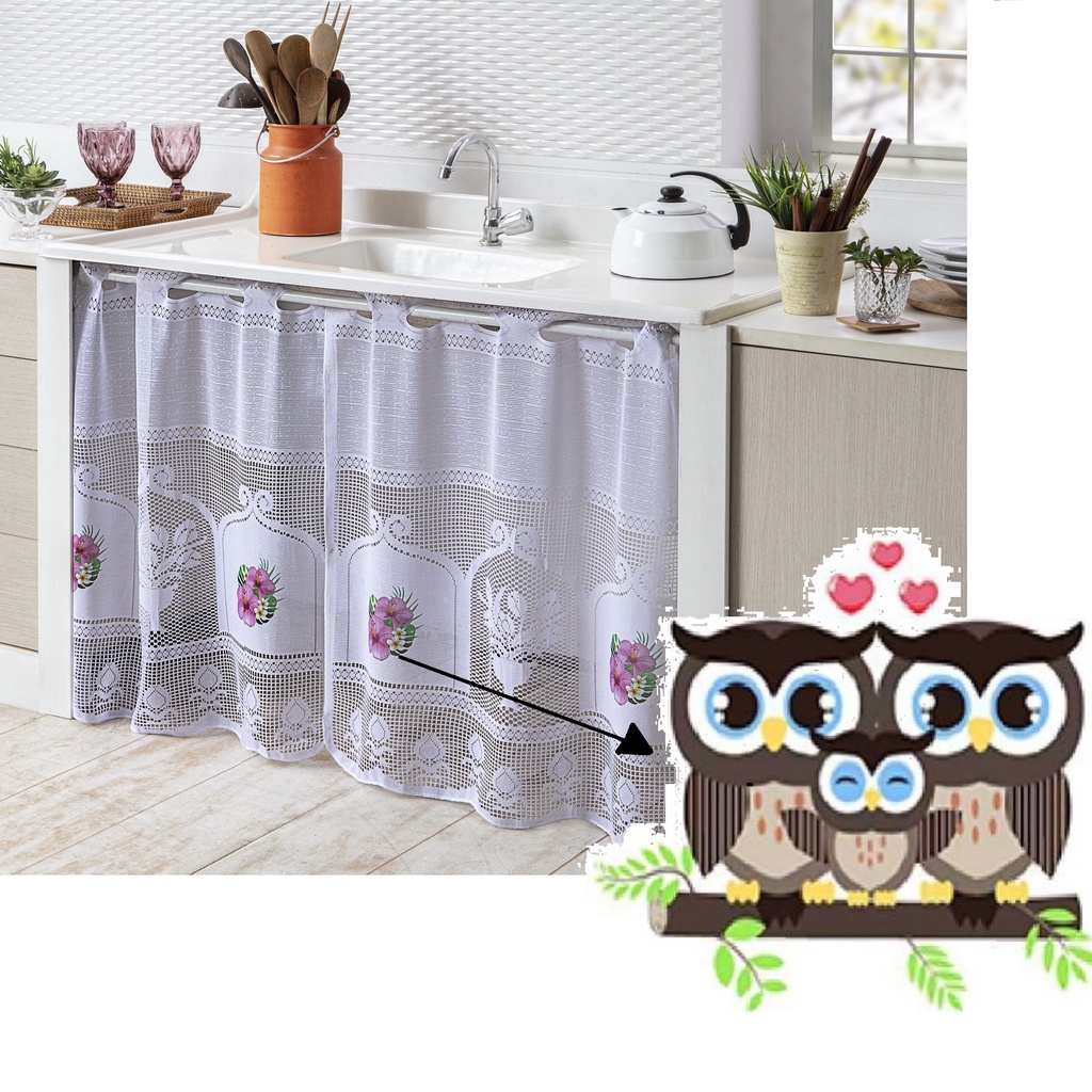 Cortina para Cozinha Coruja: Onde Comprar | BuscaProdutos