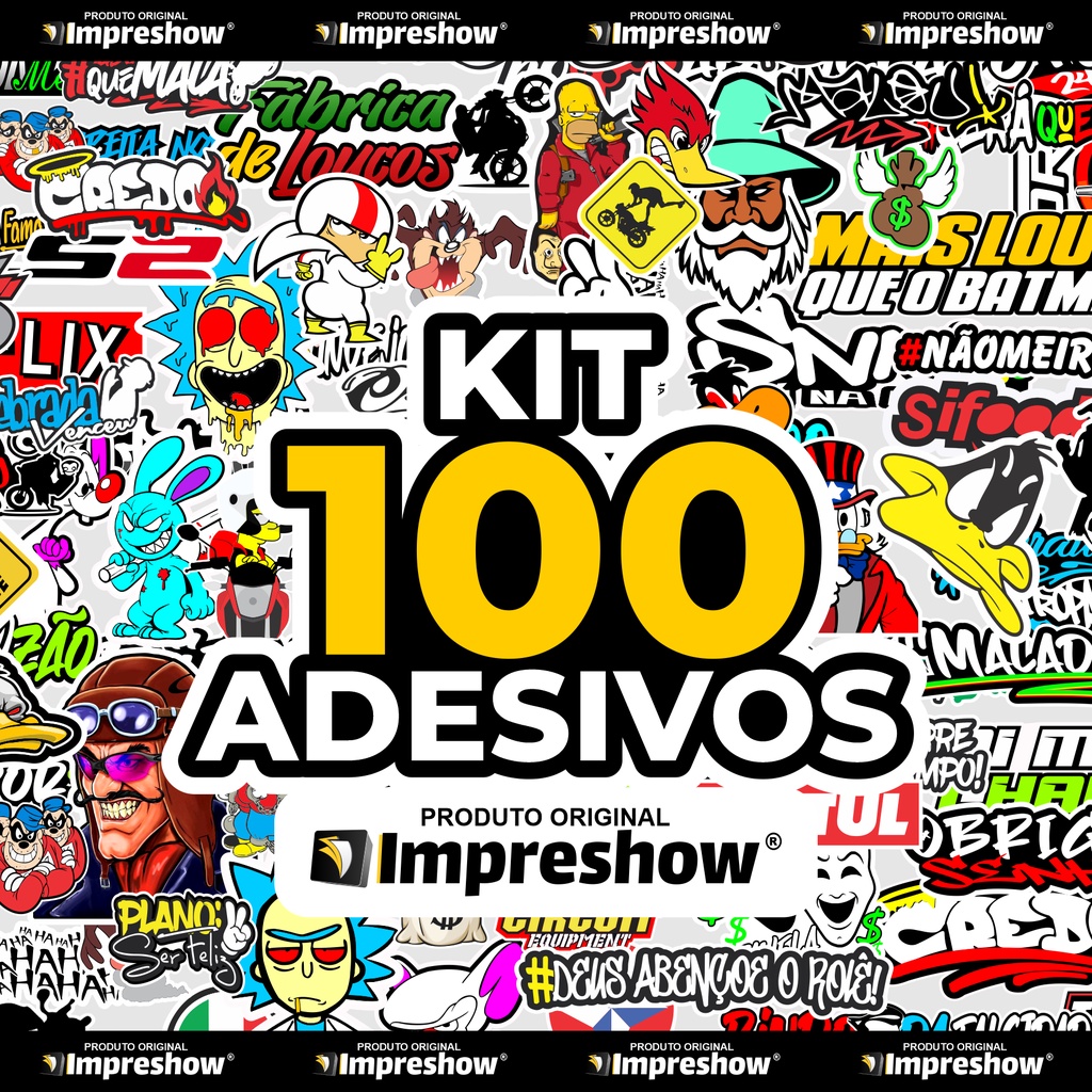 100 Adesivos variados, Vinil para bicicleta, moto, carro, Bike - Original