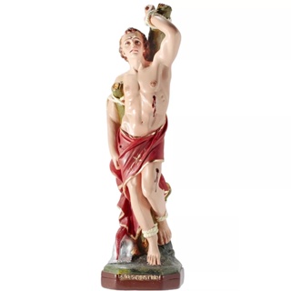 Imagem São Sebastião 23 cm Gesso Escultura Católica em Oferta na Shopee