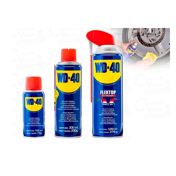 WD 40 FlexTop Desengipante Óleo Lubrificante Multiuso Spray 100 / 300 / 500ML