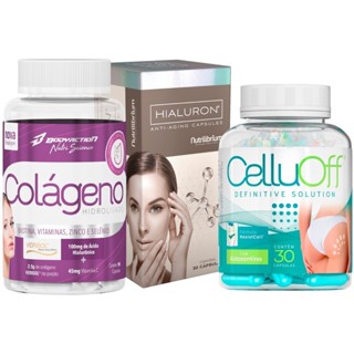 Colágeno Hidrolisado Verisol + Ácido Hialurônico cápsulas + Celluoff cápsulas Nutrilibrium