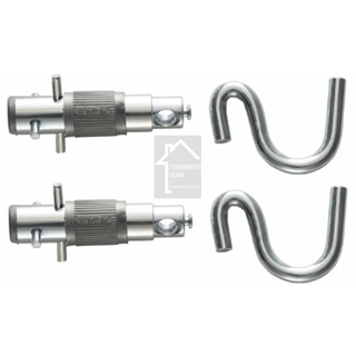 Gancho Armador Rede Dormir Descanso Batom Zincado - 1 Par em Oferta na Shopee