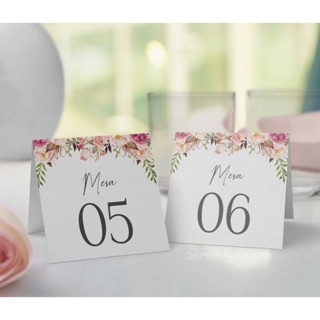 Placa numeração de mesa em Oferta na Shopee