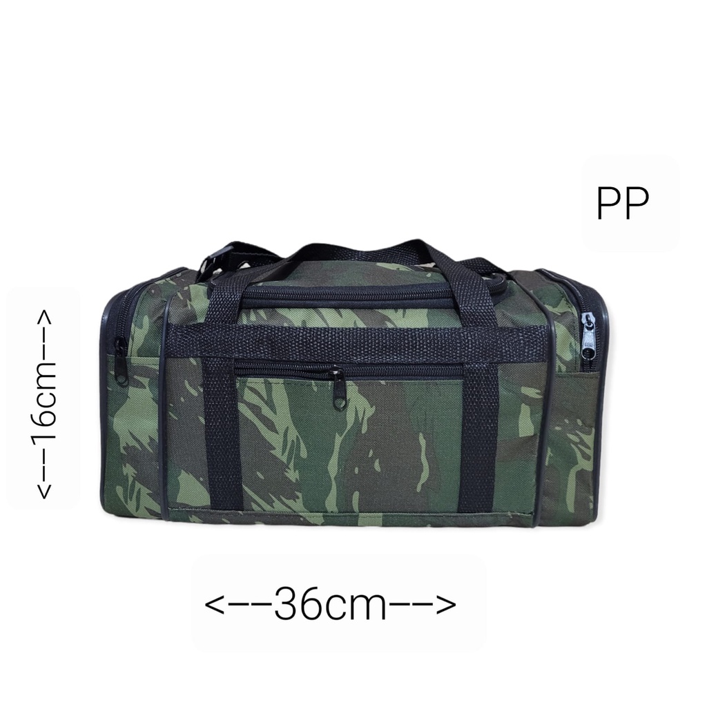 BOLSA MALA DE MÃO E OMBRO PL1 S/S CAMUFLADA (PP)  PARA PESCA, ACADEMIA, TRABALHO, LAZER