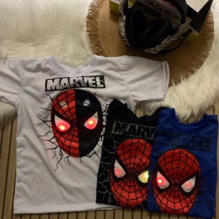 CAMISETA LED BLUSA PERSONAGENS MENINO INFATIL VERAO HOMEM ARANHA HULK PRESENTE PROVA D´AGUA em Oferta na Shopee