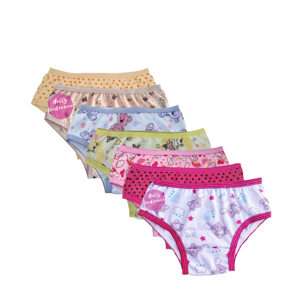 10 calcinhas roupa interior meninas 100% algodão  forradas Infantil Crianças Holly Underwe...
