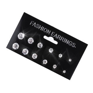 Kit 6 Pares Conjunto Brincos Ponto de Luz Zircônia