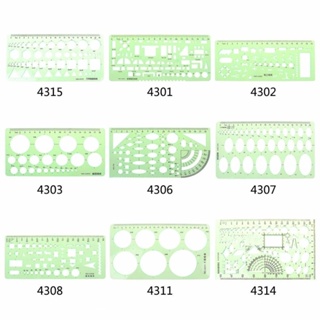 DARNELL Régua De Modelo Plástico Estudantes De Medição Ferramenta De Círculos Multiformados Geométrica Stencil em Oferta na Shopee