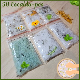 50 Escalda-pés - SPA de pés - Mimo Clientes - Clean Natural - Sem etiqueta para personalizar como quiser - Lembrancinha - Podologia