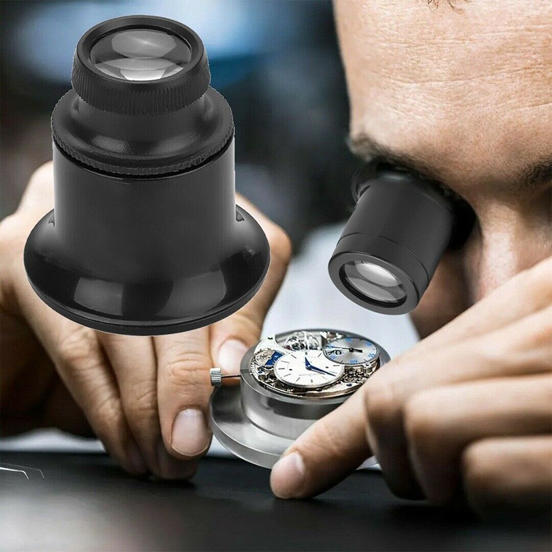 Ferramentas De Reparo De Jóias Lupa Monocular 20X/15X/10X/5X/3X Lente Portátil De Dupla Brilho Profissional