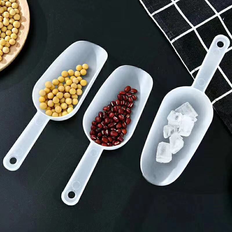 Colher De Ração Plástica De Arroz E Cereais/Pá De Farinha Aparelho/Alimentos Para Doces Sorvete Gelado Translúcida Multifuncional/Ferramentas De Cozinha