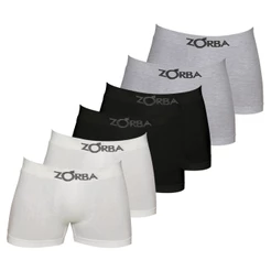 Kit 6 Cuecas Boxer Zorba Algodão Seamless Ref 781