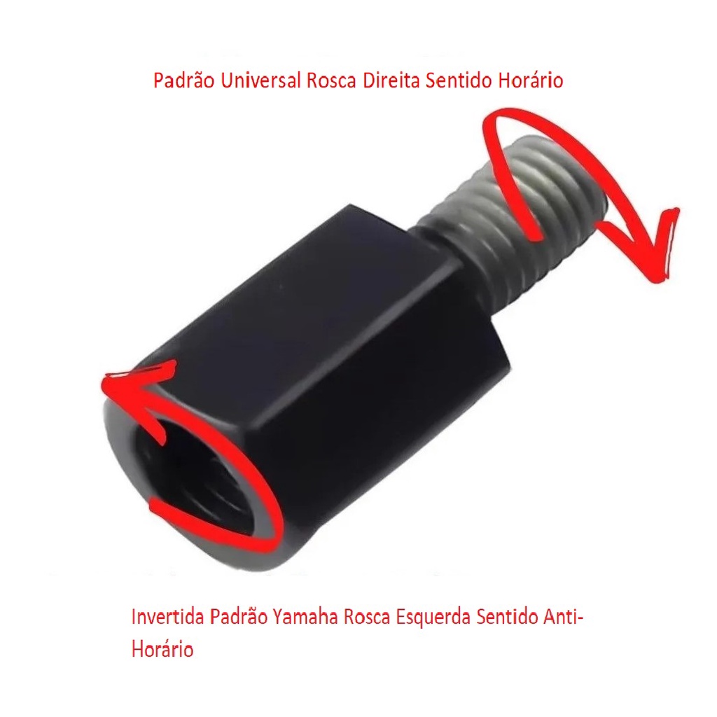 Adaptador Retrovisor Espelho M10 Rosca Esquerdo Direito 1131 — imagem 2 de 2