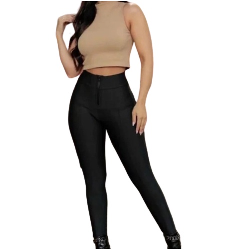 Calça Lipo Feminina Montaria Modeladora Lipo Power Preta Outono Inverno