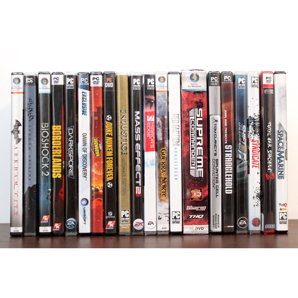 Games para PC em DVD lacrados a partir de R10,00 Escorrega o Preço