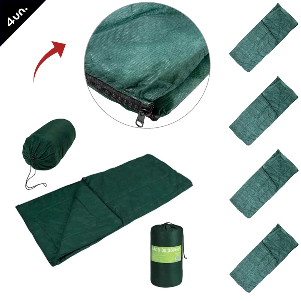 4 Sacos De Dormir 4°c A 25°c Camping Colchonete Mor