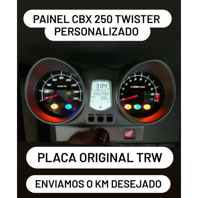 Painel Honda Cbx 250 Twister Personalizado Placa Trw Original