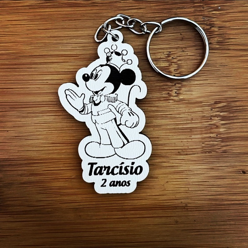 Kit de Chaveiros Mickey Realeza Aniversário Brinde Aniversário Infantil em MDF