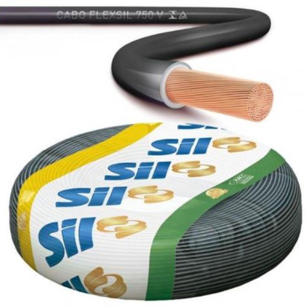 Fio Cabo Flex Sil 10mm Com 50 Metros Original em Oferta na Shopee