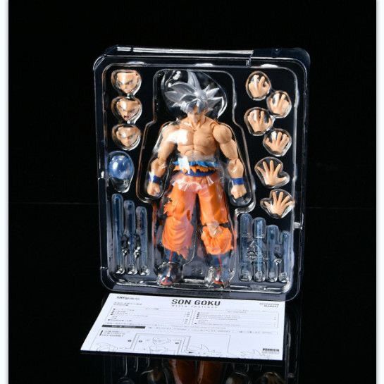 Bola De Dragão SHF Cabelo Prateado Goku Branco Sun Wukong Modelo Boneca