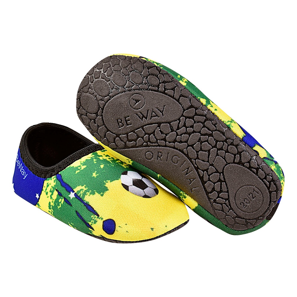Sapatilha Infantil Antiderrapante  BRASIL CAMISA 10 Craque Futebol bebê boleiro patriota