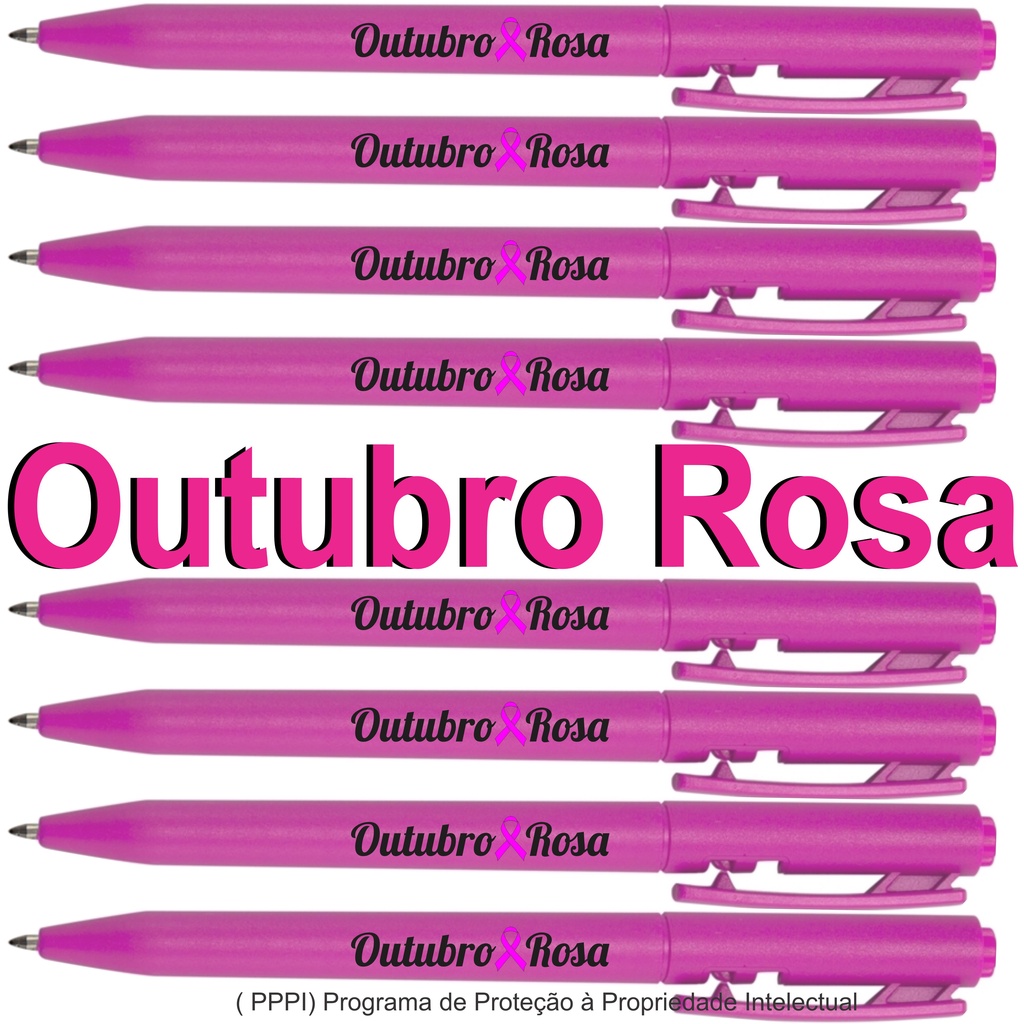 10 Lembrancinhas Canetas Outubro Rosa ROSA