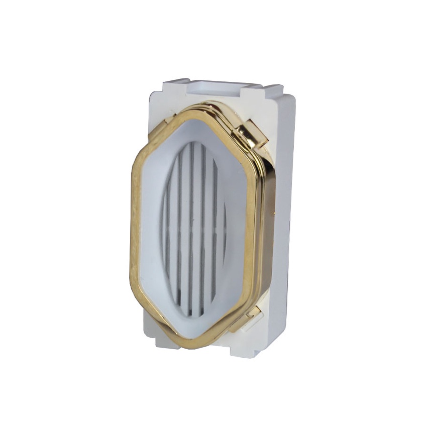 MODULO TOMADA CIGARRA BIVOLT (SOM ) - DICOMPEL NOVARA BRANCO GOLD