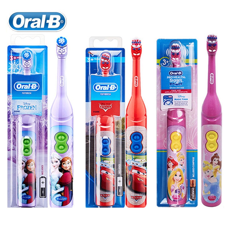 Oral B Escova Dental Elétrica Especial Para Crianças Cuidados Com Goma Limpa Vibração Rotativa Suave Movida A Bateria