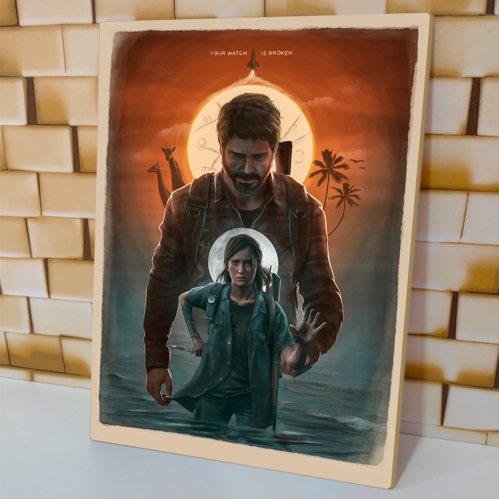 Quadro Decorativo The Last Of Us 28x20 MDF6MM Full Definition Laser