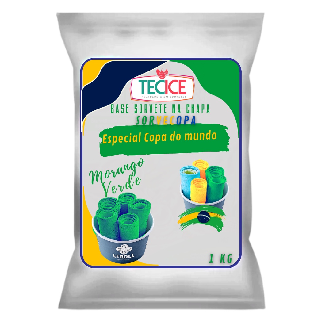 Kit 3 Base para Sorvete na chapa Tailandês Sorvecopa 1KG Tecsabor