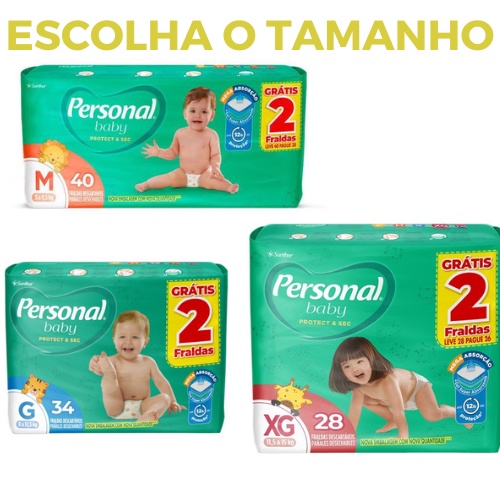 Fralda Personal Baby Mega pacote P M G XG ou XXG
