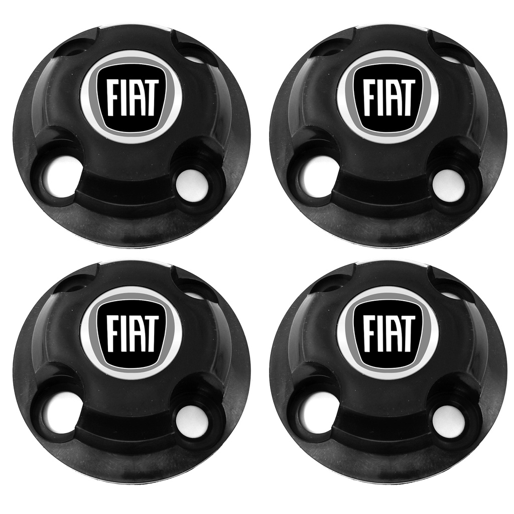 Jogo Calotinhas Centrais Black Aro 13 14 15 Uno Palio Punto 4x100