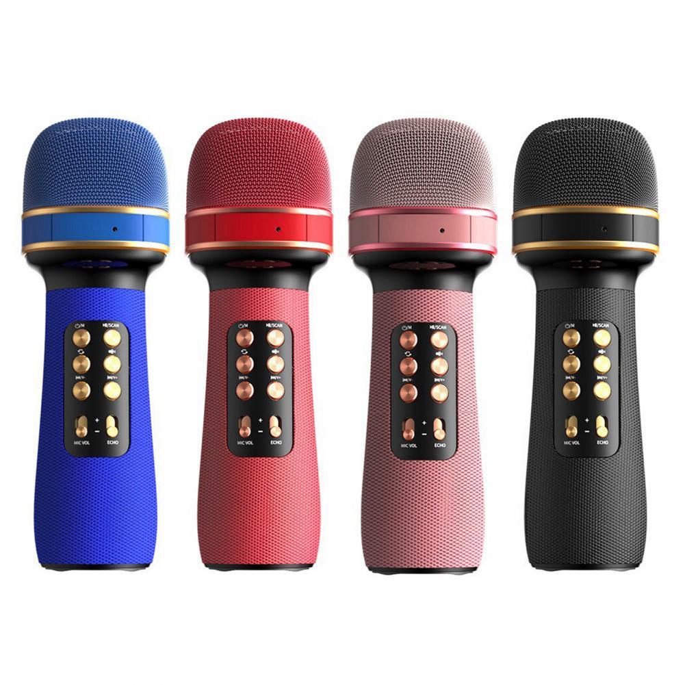 Microfone Karaoke Bluetooth Fm Usb com Caixa de som Rádio Muda a Voz