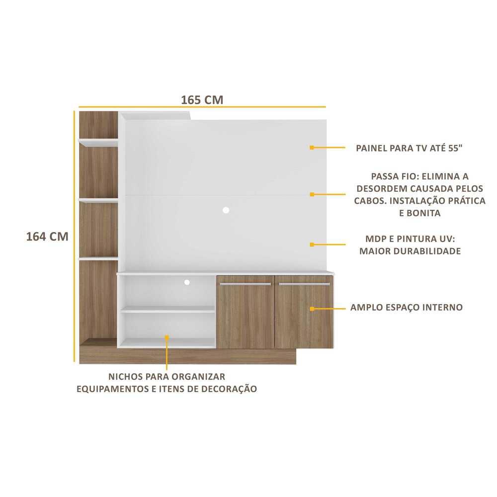 Detalhes do Estante com Painel TV 55