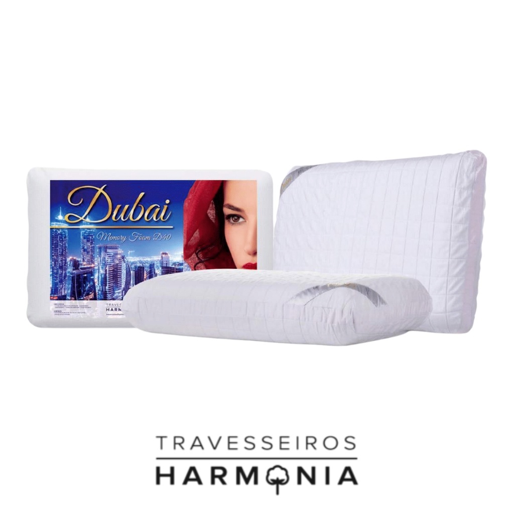 Travesseiro Memory Foam Dubai 60x40x14 Medio em Oferta na Shopee
