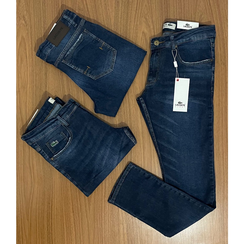 Calça jeans lacoste masculina hot sale preço