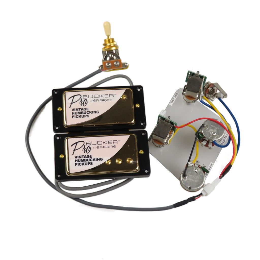 KR-(Frete Grátis) Humbucker Pickups Alnico 5 ProBucker Push/Pull Wiring Harness De Guitarra Elétrica Para Gibson Epiphone