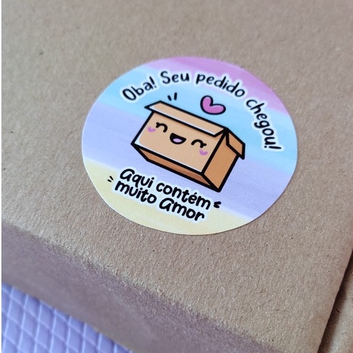 Adesivo personalizado para embalagem / 20 unidades