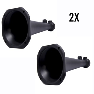 2 Cornetas Longa Para Som Automotivo Permak Boca Redonda Corneta Preta LC1425 em Oferta na Shopee