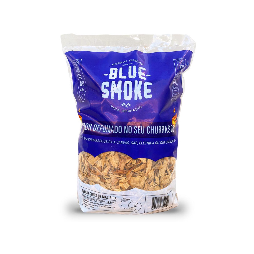 Lascas De Lenha De Macieira Para Defumação Churrasco 1kg