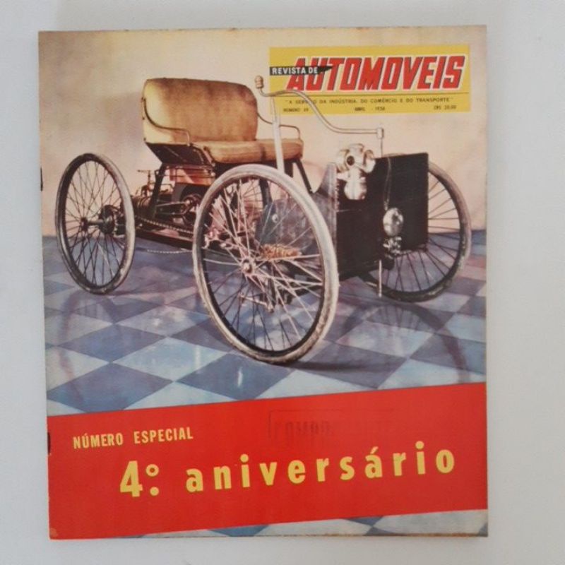 Revista De Automoveis 1958 Especial 4°Aniversário Rolls royce Cadillac Mark 3 Chrysler 300 Mercedes Benz Ferrari F-1 Maserati Dean Van Lines Eddie Kuzma Vanwall Belond Exhaust Porsche