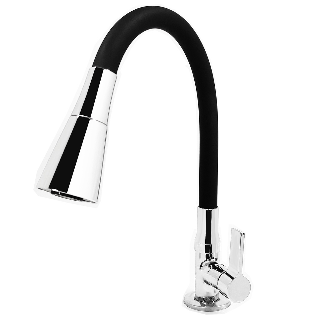 Torneira Cozinha Mesa bancada Gourmet Preta Cone Cromada 1/4 volta C70 luxo registro metal cromado